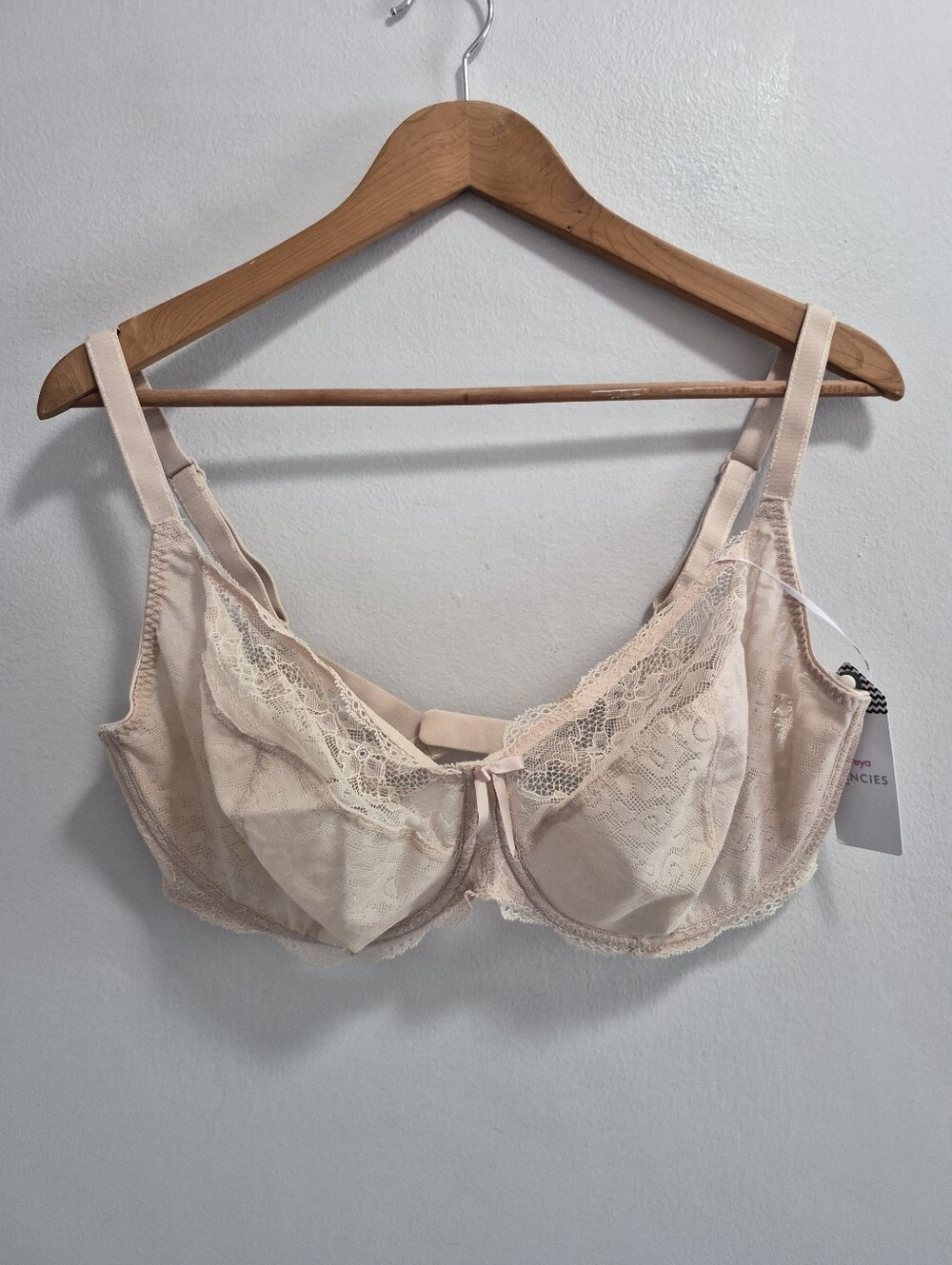 Freya Fancies NWT Lace Natural Beige Blush Nude Bra Size 38I